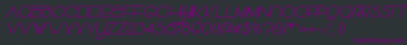 Vonique64Italic Font – Purple Fonts on Black Background