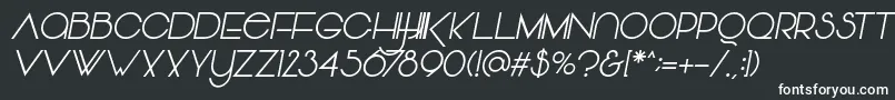 Шрифт Vonique64Italic – белые шрифты