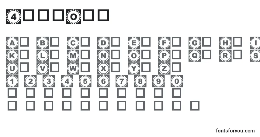 Шрифт 4yeoOut – алфавит, цифры, специальные символы