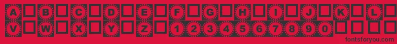 Police 4yeoOut – polices noires sur fond rouge