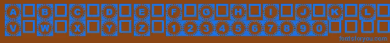 Police 4yeoOut – polices bleues sur fond brun