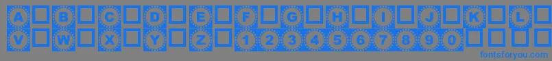 Czcionka 4yeoOut – niebieskie czcionki na szarym tle