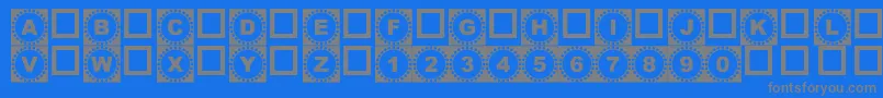 fuente 4yeoOut – Fuentes Grises Sobre Fondo Azul