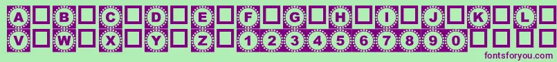 4yeoOut Font – Purple Fonts on Green Background