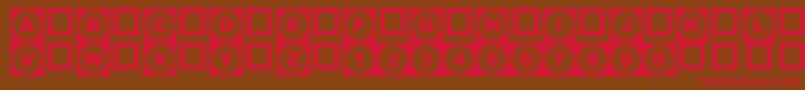 4yeoOut Font – Red Fonts on Brown Background