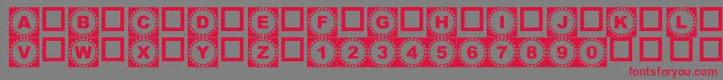4yeoOut-Schriftart – Rote Schriften auf grauem Hintergrund