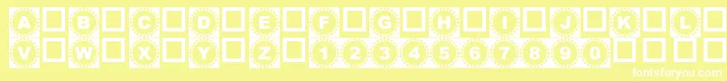 4yeoOut Font – White Fonts on Yellow Background