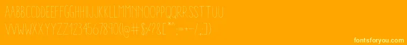 Подробнее о шрифте AracneCondensedLight Шрифт AracneCondensedLight – жёлтые шрифты на оранжевом фоне