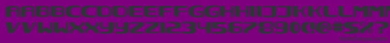 Nec ffy-Schriftart – Schwarze Schriften auf violettem Hintergrund