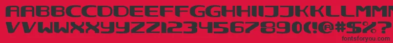 Nec ffy Font – Black Fonts on Red Background