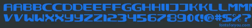 Nec ffy Font – Blue Fonts on Black Background