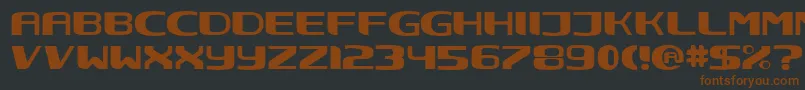 Nec ffy-fontti – ruskeat fontit mustalla taustalla
