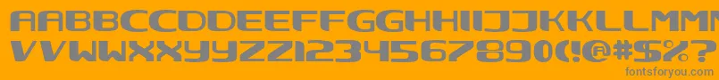 Nec ffy Font – Gray Fonts on Orange Background