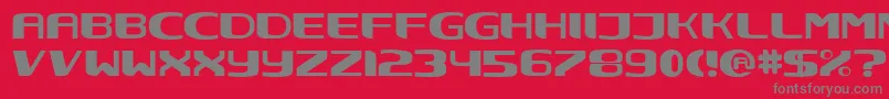 Nec ffy Font – Gray Fonts on Red Background