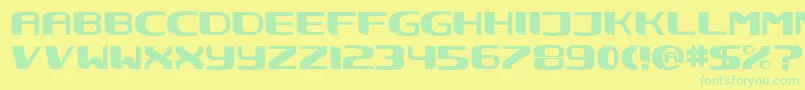 Czcionka Nec ffy – zielone czcionki na żółtym tle