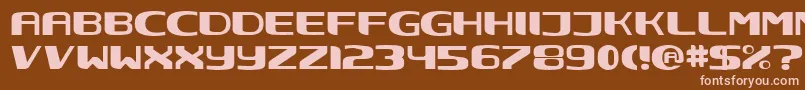 Nec ffy Font – Pink Fonts on Brown Background