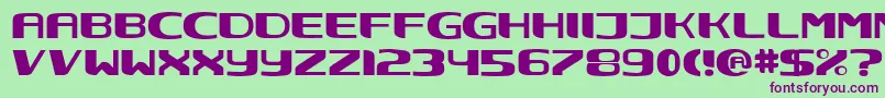 Nec ffy Font – Purple Fonts on Green Background
