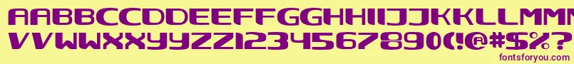 Nec ffy Font – Purple Fonts on Yellow Background