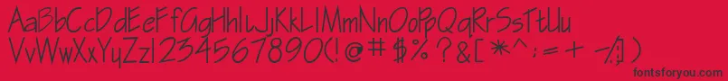 GasparillasskBold Font – Black Fonts on Red Background