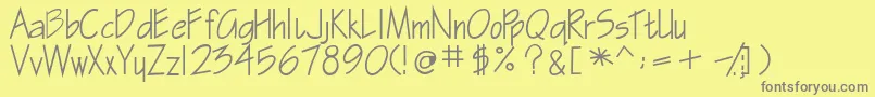Подробнее о шрифте GasparillasskBold Шрифт GasparillasskBold – серые шрифты на жёлтом фоне