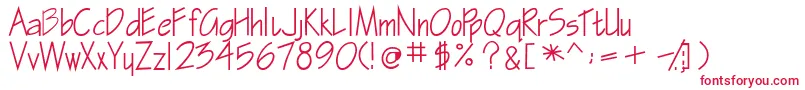 GasparillasskBold Font – Red Fonts on White Background