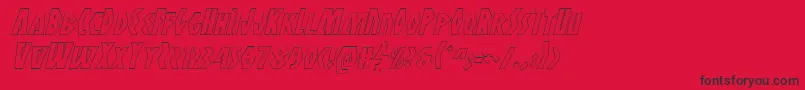 Antikytheraoutlineital Font – Black Fonts on Red Background