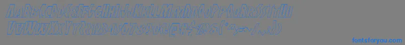Antikytheraoutlineital Font – Blue Fonts on Gray Background