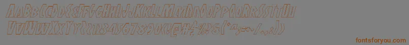 Antikytheraoutlineital Font – Brown Fonts on Gray Background