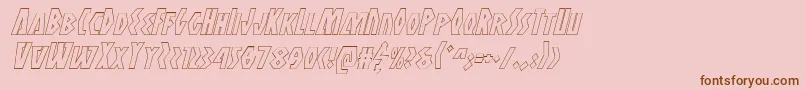 Antikytheraoutlineital Font – Brown Fonts on Pink Background