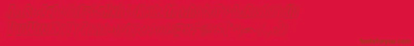 Antikytheraoutlineital Font – Brown Fonts on Red Background