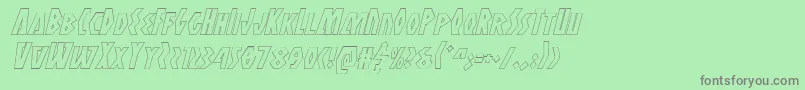 Antikytheraoutlineital Font – Gray Fonts on Green Background