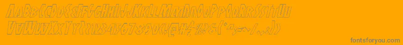Antikytheraoutlineital Font – Gray Fonts on Orange Background