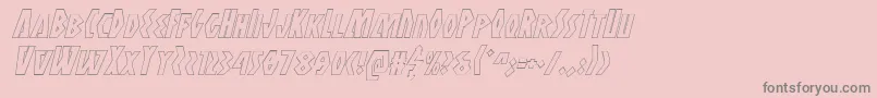 Antikytheraoutlineital Font – Gray Fonts on Pink Background