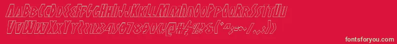 Antikytheraoutlineital Font – Green Fonts on Red Background