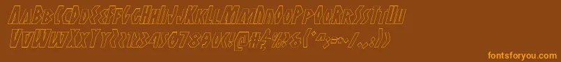 Antikytheraoutlineital Font – Orange Fonts on Brown Background