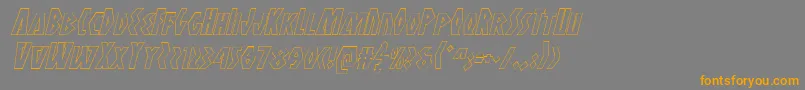 Antikytheraoutlineital Font – Orange Fonts on Gray Background
