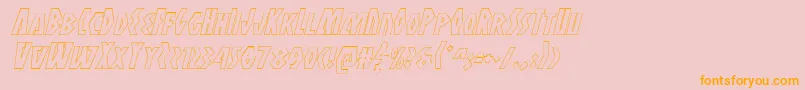 Antikytheraoutlineital Font – Orange Fonts on Pink Background