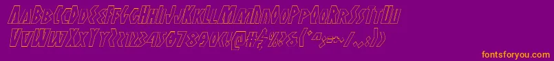 Antikytheraoutlineital Font – Orange Fonts on Purple Background