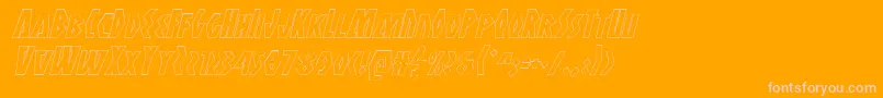 Antikytheraoutlineital Font – Pink Fonts on Orange Background