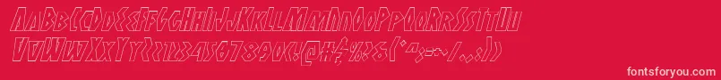 Antikytheraoutlineital Font – Pink Fonts on Red Background