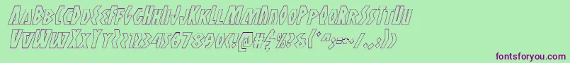 Antikytheraoutlineital Font – Purple Fonts on Green Background