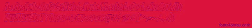 Antikytheraoutlineital Font – Purple Fonts on Red Background
