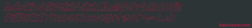 Antikytheraoutlineital Font – Red Fonts on Black Background
