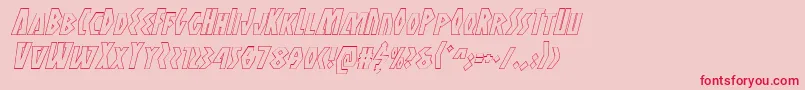 Antikytheraoutlineital Font – Red Fonts on Pink Background