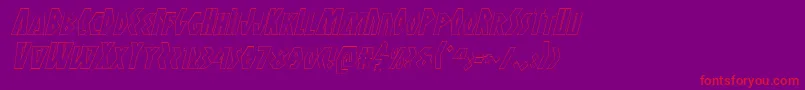 Antikytheraoutlineital Font – Red Fonts on Purple Background