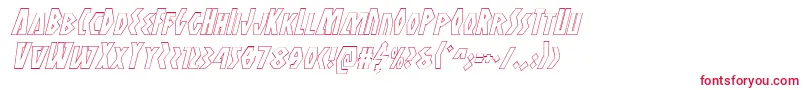 Antikytheraoutlineital Font – Red Fonts on White Background