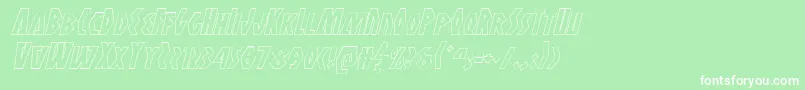 Antikytheraoutlineital Font – White Fonts on Green Background