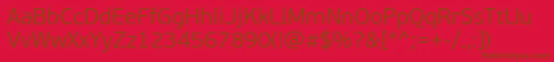 PfbeausansproLight Font – Brown Fonts on Red Background