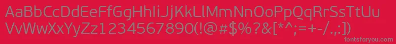 PfbeausansproLight Font – Gray Fonts on Red Background