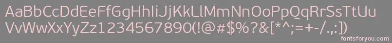 PfbeausansproLight Font – Pink Fonts on Gray Background